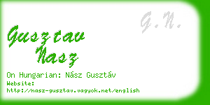 gusztav nasz business card