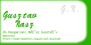 gusztav nasz business card